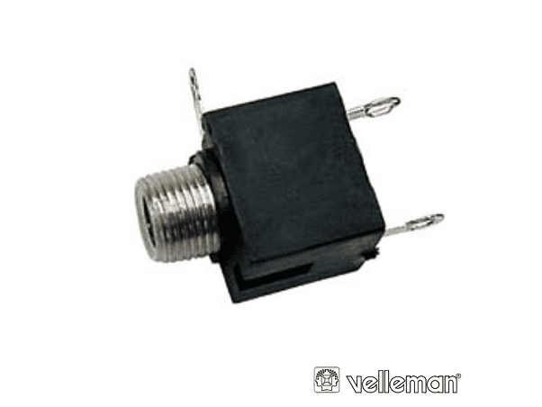 FICHA JACK 3.5MM FÊMEA PARACHASSIS PRETO MN 1