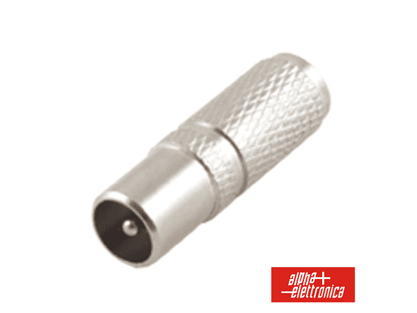 FICHA COAXIAL MACHO TV ATÉ 9.5MM METÁLICA TWIST ON 1
