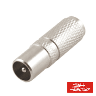 FICHA COAXIAL MACHO TV ATÉ 9.5MM METÁLICA TWIST ON