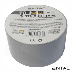 FITA ADESIVA DE TELA PROFISSIONAL 50MM X 10M CINZENTA ENTAC