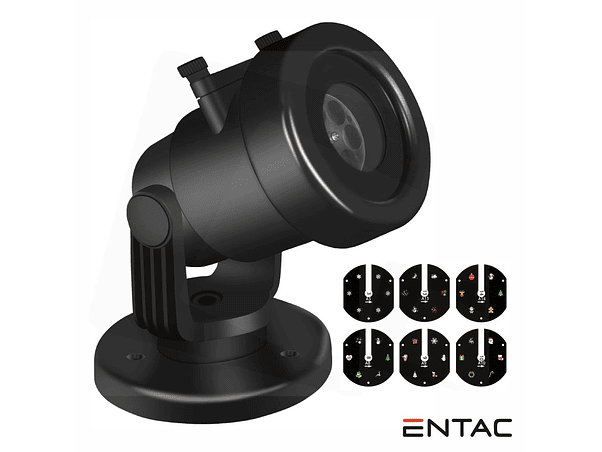 PROJETOR LED NATAL INTERIOR/EXTERIOR 230V COM 6 SLIDES ENTAC 1