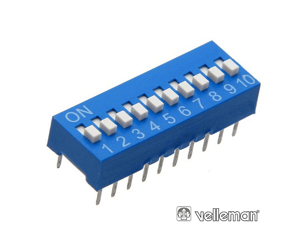 INTERRUPTOR DIP 10 POSIÇÕES VELLEMAN 1
