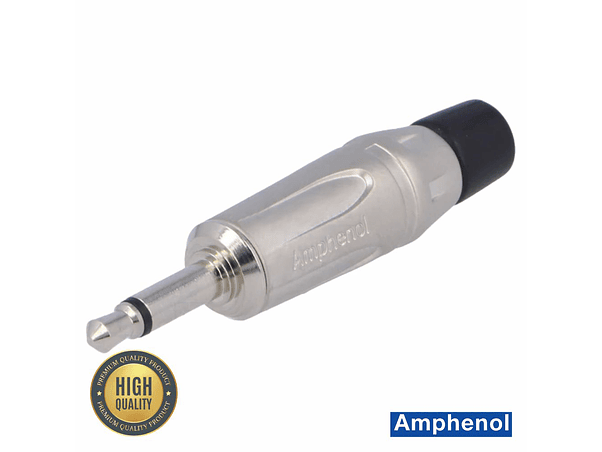 FICHA JACK 3.5MM MACHO MONO NIQUELADA AMPHENOL 1