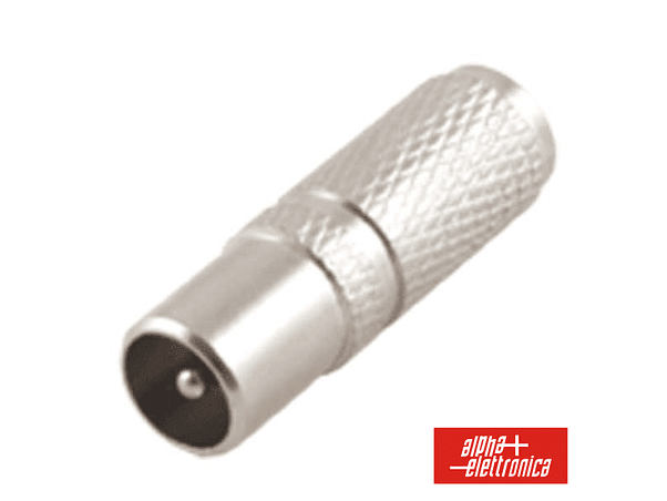 FICHA COAXIAL MACHO TV ATÉ 9.5MM METÁLICA 1