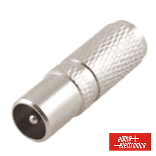 FICHA COAXIAL MACHO TV ATÉ 9.5MM METÁLICA