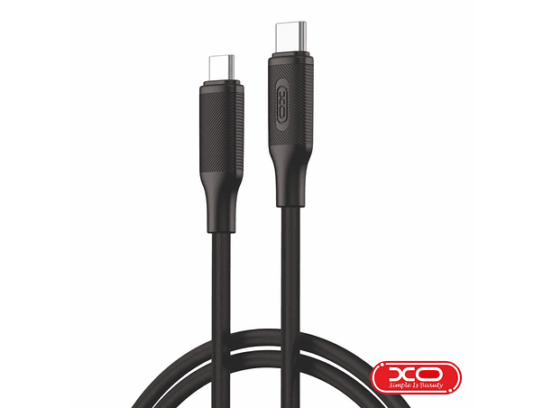 CABO USB-C MACHO / USB-C MACHO 1M 60W PD PRETO XO 1