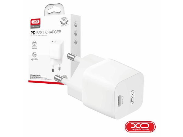 ALIMENTADOR USB-C PD 20W 3A BRANCO XO 1