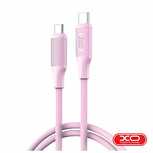 CABO USB-C MACHO / USB-C MACHO 1M 60W PD ROSA XO