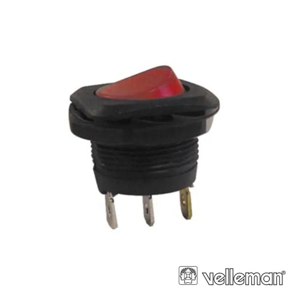 INTERRUPTOR BASCULANTE COM LUZ 5A-250V SPST ON-OFF VELLEMAN 1