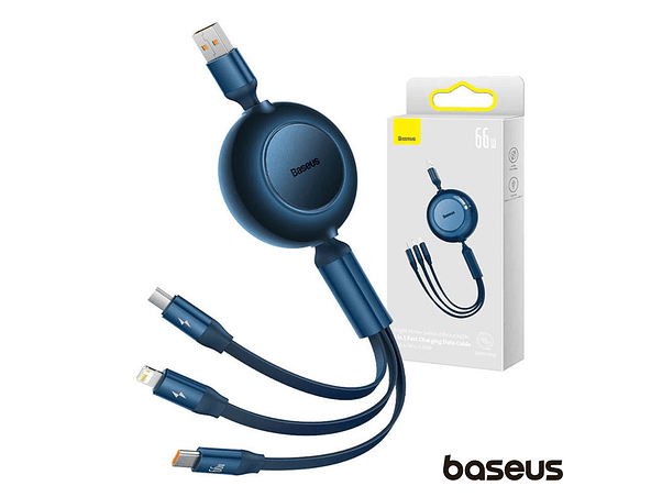 CABO USB-A MACHO PARA LIGHTNING/USB-C PD/MICROUSB 66W BASEUS 1