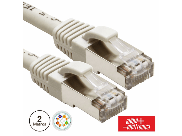 CABO FTP CAT6E 2M CINZENTO 1
