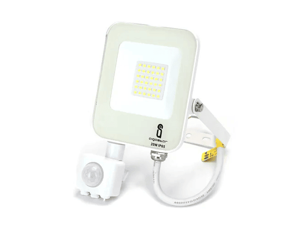 FOCO LED 20W 230V 4000K 1800LM COM SENSOR IP65 BRANCO 1