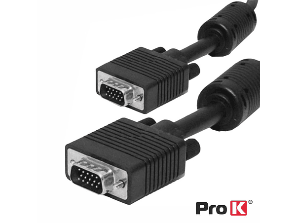 CABO VGA DOURADO MACHO / MACHO 20M COM FILTRO PROK 1