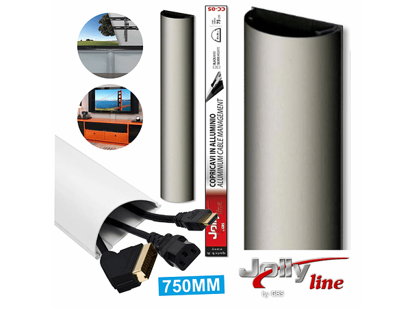 COBERTURA PARA CABOS PAREDE CINZA 75CM JOLLY 1