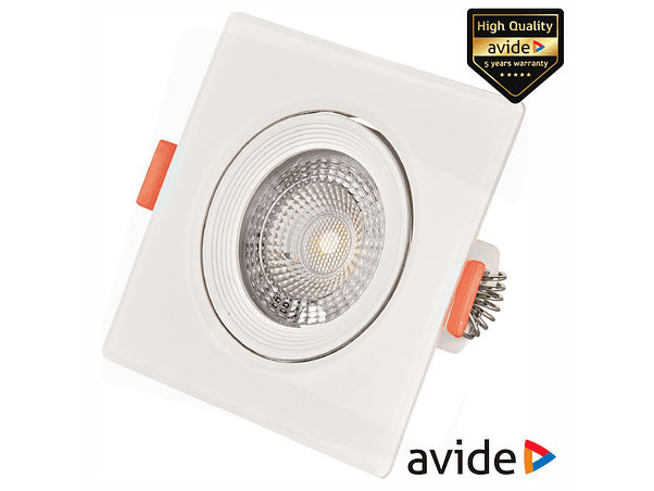 PAINEL LEDS QUADRADO 7W 90MM 3000K 677LM 38º AVIDE 1