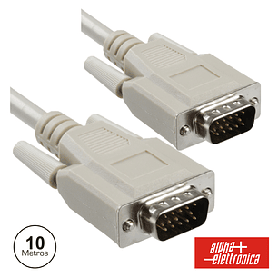 CABO VGA MACHO HD 15P / MACHO HD 15P 10M POLYBAG