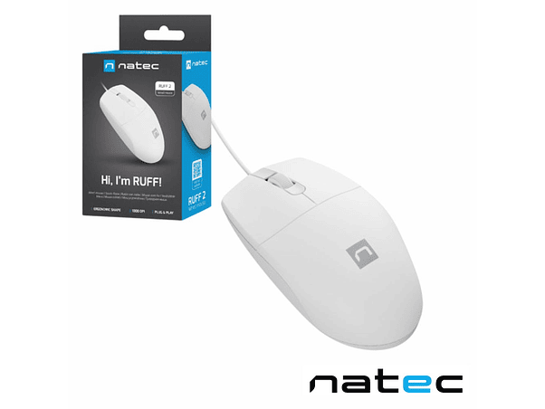 RATO ÓPTICO COM FIOS 1000DPI USB PRETO NATEC 1