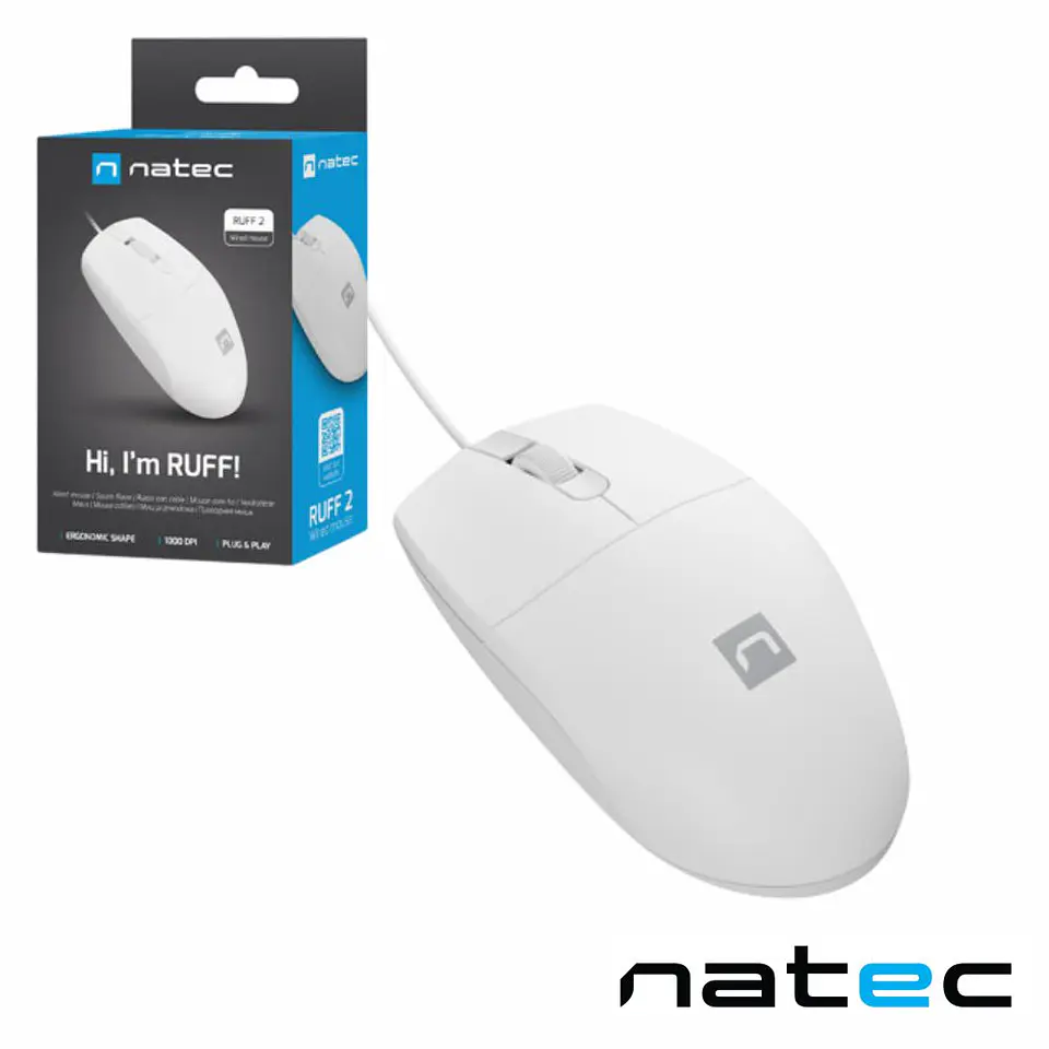 RATO ÓPTICO COM FIOS 1000DPI USB PRETO NATEC 1