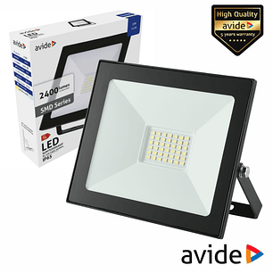 FOCO LED 30W 230V 6400K 2400LM PRETO AVIDE