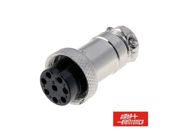 FICHA MICROFONE 8P FÊMEA DE EXTENSÃO 1