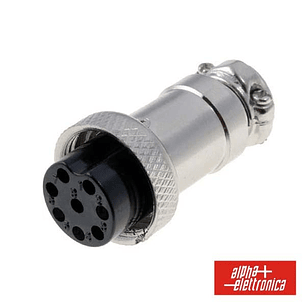 FICHA MICROFONE 8P FÊMEA DE EXTENSÃO