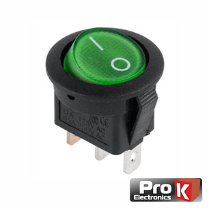 INTERRUPTOR BASCULANTE COM LUZ 16A-250V SPST ON-OFF 25X PROK