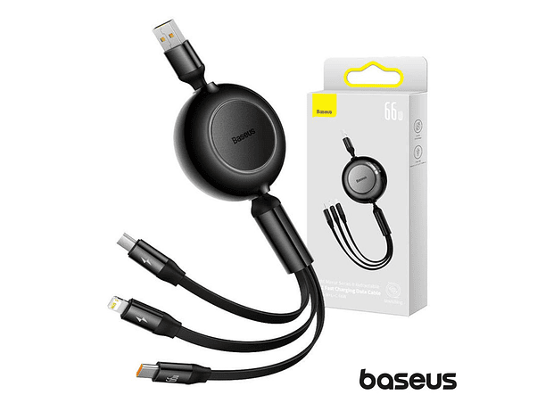 CABO USB-A MACHO PARA LIGHTNING/USB-C PD/MICROUSB 66W BASEUS 1