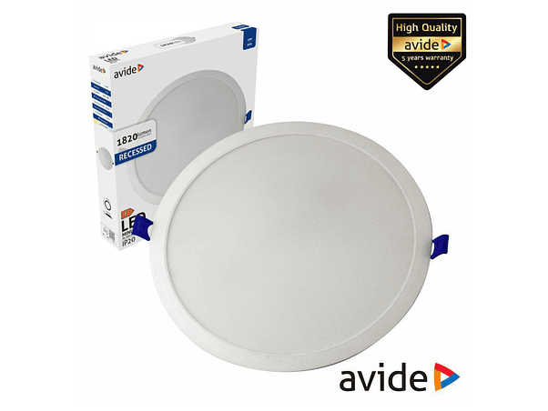 PAINEL LEDS REDONDO 18W 220MM 6400K 1820LM AVIDE 1