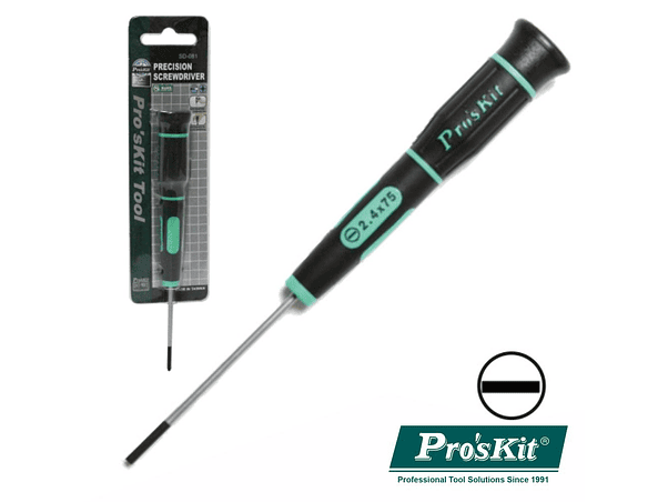 CHAVE DE FENDAS 2.4X75MM DE PRECISÃO PROSKIT 1