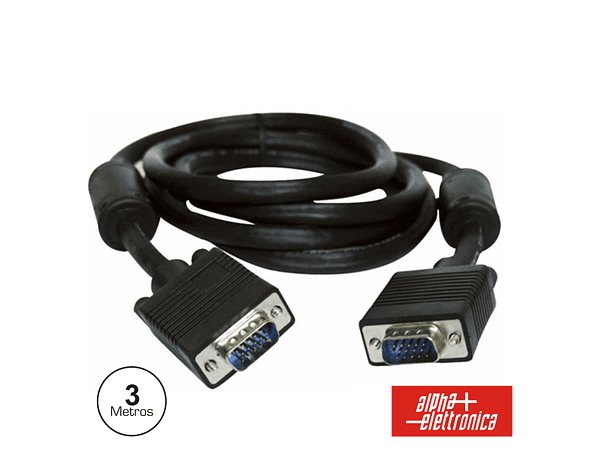 CABO VGA MACHO HD 15P / MACHO HD 15P COMFILTRO 3M 1