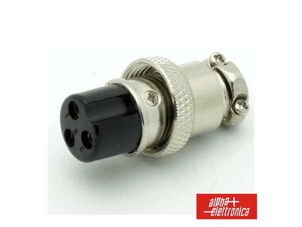 FICHA MICROFONE 3P FÊMEA DE EXTENSÃO 1