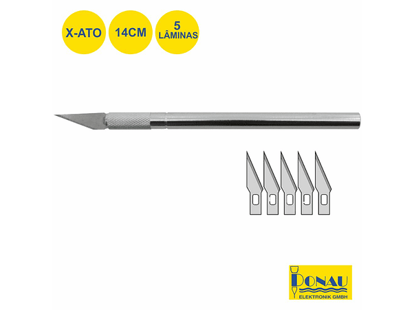CONJUNTO X-ATO COM 5 LÂMINAS PRECISÃO E PUNHO METAL DONAU 1