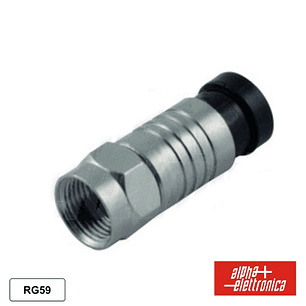 FICHA F MACHO COMPRESSÃO PARA CABO 6.1MM RG59