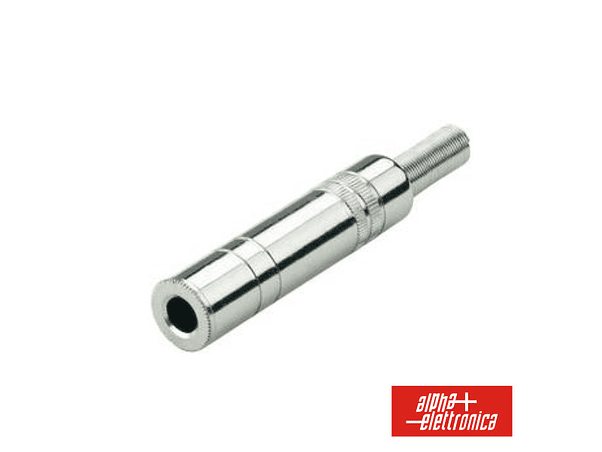 FICHA JACK 6.35MM FÊMEA COM CABO EM MOLA ST 1