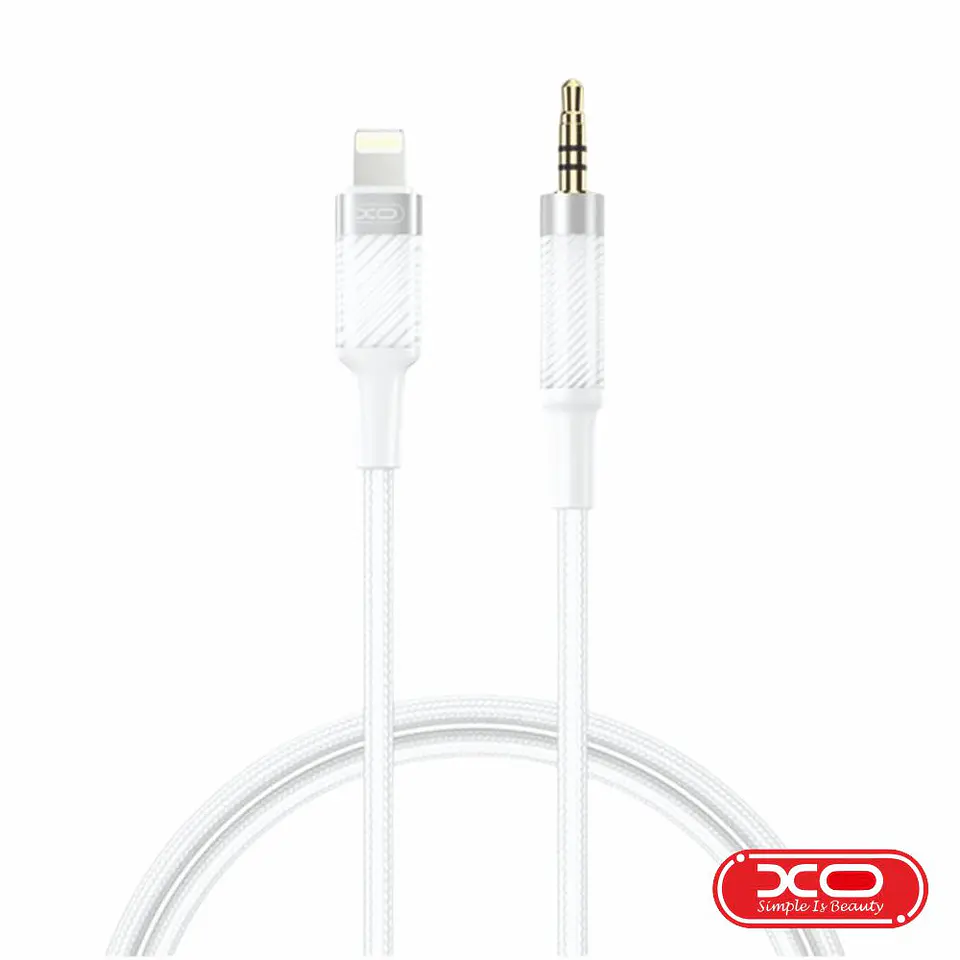 CABO LIGHTNING MACHO PARA JACK 3.5MM MACHO 1M BRANCO XO 1