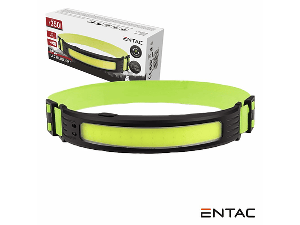 LANTERNA DE CABEÇA COB 5W 350LM COM SENSOR MOVIMENTOS ENTAC 1