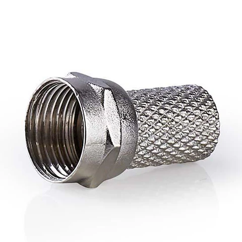 FICHA F MACHO NIQUELADA PARA CABO COAXIAL 6.4MM