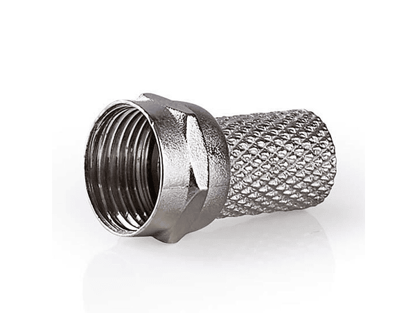 FICHA F MACHO NIQUELADA PARA CABO COAXIAL 6.4MM 1