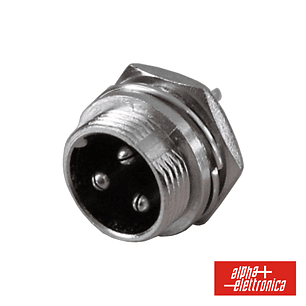 FICHA MICROFONE 3P MACHO DE PAINEL