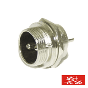 FICHA MICROFONE 2P MACHO PAINEL