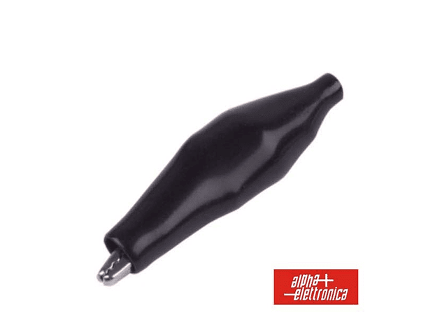 PINÇA CROCODILO 44MM ISOLADA PRETA 1