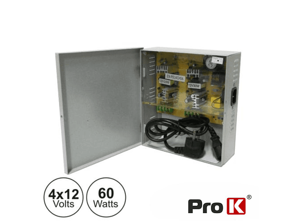FONTE DE ALIMENTAÇÃO INDUSTRIAL 4X12V 60W PROK 1