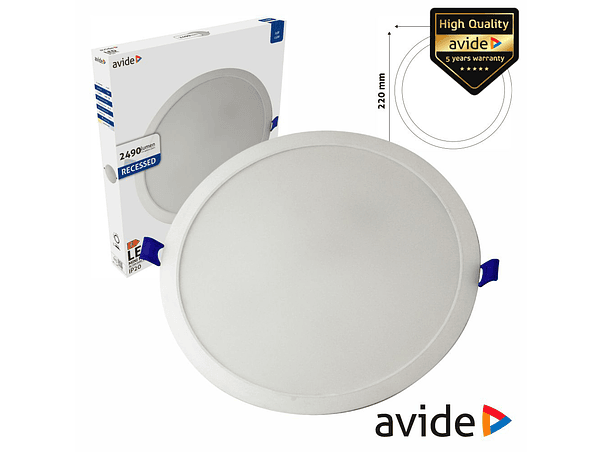 PAINEL LEDS REDONDO 24W 295MM 6400K 2490LM AVIDE 1