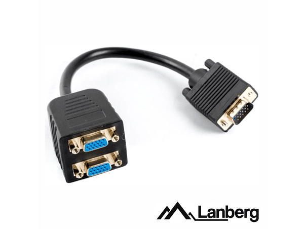 ADAPTADOR PROFISSIONAL VGA M/F/F DOURADO LANBERG 1