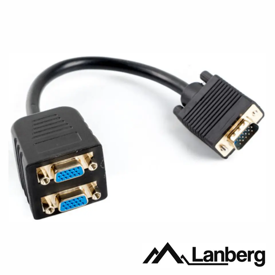 ADAPTADOR PROFISSIONAL VGA M/F/F DOURADO LANBERG 1