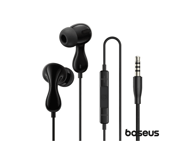 AUSCULTADORES STEREO COM FIOS E MICROFONE ENCOK HZ20 BASEUS 1