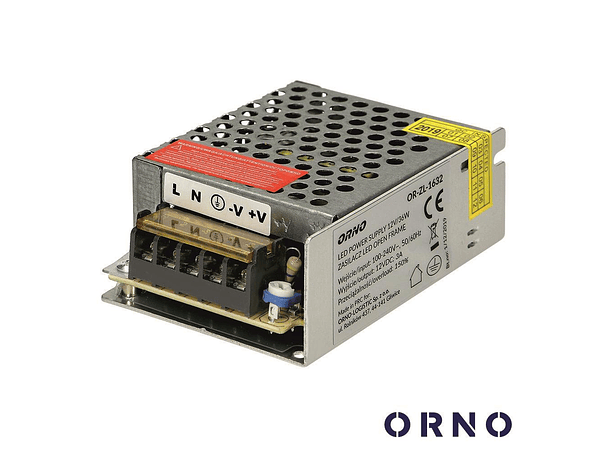 FONTE DE ALIMENTAÇÃO INDUSTRIAL 12V 36W 3A ORNO 1