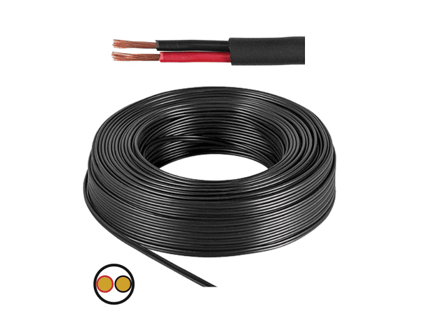 CABO COLUNA 2X0.75MM PRETO REDONDO 1