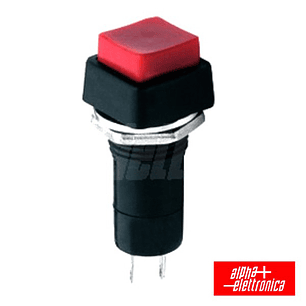 INTERRUPTOR PRESSÃO QUADRADO ON-OFF VERMELHO