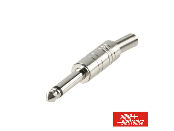 FICHA JACK 6.35MM MACHO MN COM GUARDA CABO EM MOLA 1